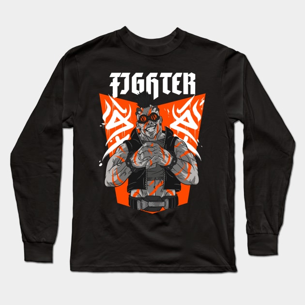 Fighter 5 Long Sleeve T-Shirt by Oniichandesigns